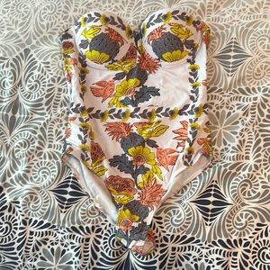 Bustier top one piece swimsuit size small